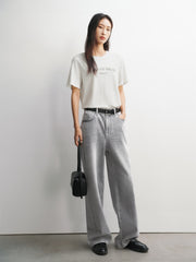 Women's Linen-Blend Graphic T-Shirt