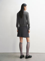 Women's A-Line Mini Skirt with Detachable Belt