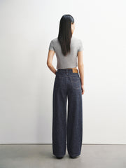Women's Straight-Leg Jeans with Heavy Crochet Embroidery