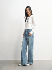 Women's Distressed Washed  Jeans