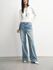Women's Distressed Washed  Jeans