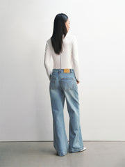 Women's Distressed Washed  Jeans