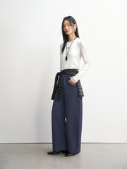 Women's Slim-Fit Ruched-Waist T-Shirt
