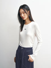 Women's Slim-Fit Ruched-Waist T-Shirt
