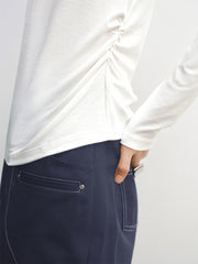 Women's Slim-Fit Ruched-Waist T-Shirt