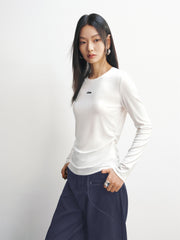 Women's Slim-Fit Ruched-Waist T-Shirt