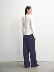 Women's Slim-Fit Ruched-Waist T-Shirt
