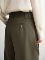 Women's High-Waist Wide-Leg Suit Trousers
