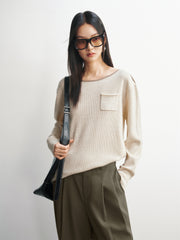 Women's Wool-Blend Oversized Knit Pullover