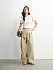 Women's Pleated Oversized Banana Pants