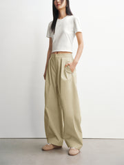 Women's Pleated Oversized Banana Pants