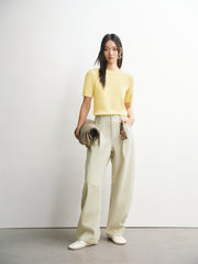 Women's High-Waist Oversized Barrel-Leg Pants