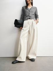 Women's High-Waist Oversized Curved-Leg Jeans