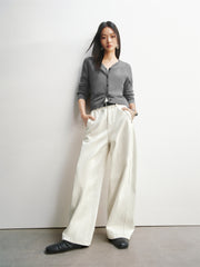 Women's High-Waist Oversized Curved-Leg Jeans