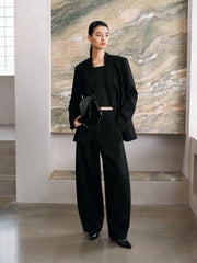 Women's Classic Boxy Notch-Lapel Blazer