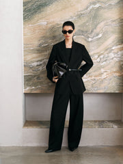 Women's Classic Boxy Notch-Lapel Blazer