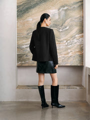 Women's Tweed-Inspired 3D Jacquard Jacket