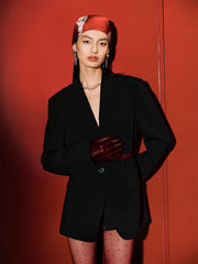 Women's Classic Boxy Notch-Lapel Blazer