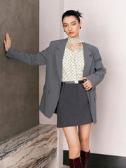 Women's Classic Boxy Notch-Lapel Blazer