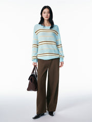 Women's Alpaca-Blend Striped Knit Sweater