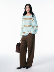 Women's Alpaca-Blend Striped Knit Sweater
