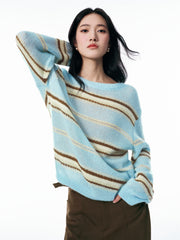 Women's Alpaca-Blend Striped Knit Sweater