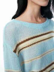 Women's Alpaca-Blend Striped Knit Sweater