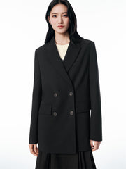 Women's Double-Breasted Peak-Lapel Blazer