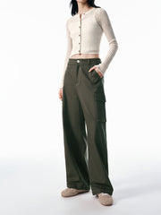 Women's Utility Wide-Leg Curved Pants