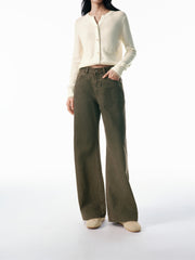 Women's Cotton Sparkle Straight-Leg Jeans