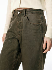 Women's Cotton Sparkle Straight-Leg Jeans