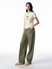 Women's Slim-Fit Sequin-Embroidered T-Shirt