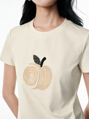 Women's Slim-Fit Sequin-Embroidered T-Shirt