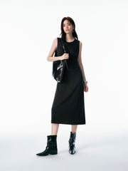 Women's Sleeveless Ruched-Waist Dress