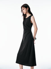 Women's Sleeveless Ruched-Waist Dress
