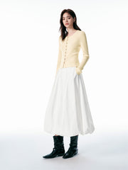 Women's Slim-Fit U-Neck Knit Cardigan