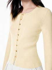 Women's Slim-Fit U-Neck Knit Cardigan