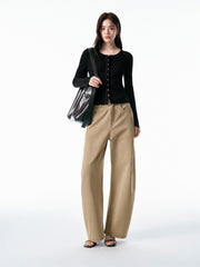 Women's Slim-Fit U-Neck Knit Cardigan