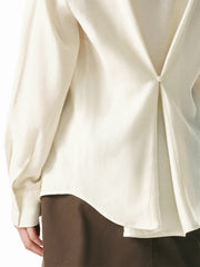 Women's Shirt with Detachable Ruffle Trim