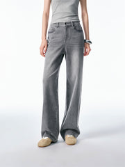 Women's Vintage Washed Wide-Leg Jeans