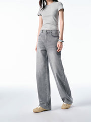 Women's Vintage Washed Wide-Leg Jeans