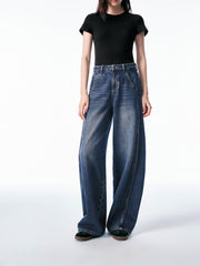 Women's Casual Wide-Leg Banana Jeans