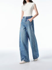 Women's Casual Wide-Leg Banana Jeans