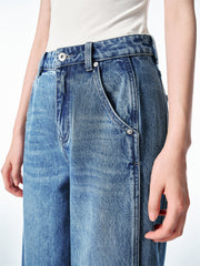 Women's Casual Wide-Leg Banana Jeans