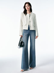 Women's Short Tweed Knit Jacket