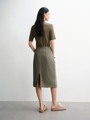 Women's Slim-Fit Mock-Neck Lyocell T-Shirt