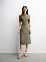 Women's Straight Polka-Dot Skirt