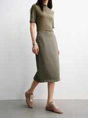 Women's Straight Polka-Dot Skirt