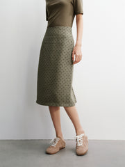 Women's Straight Polka-Dot Skirt