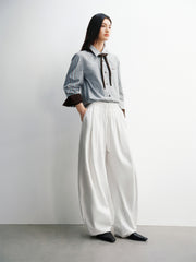 Women's High-Waist Solid Oversized Banana Pants